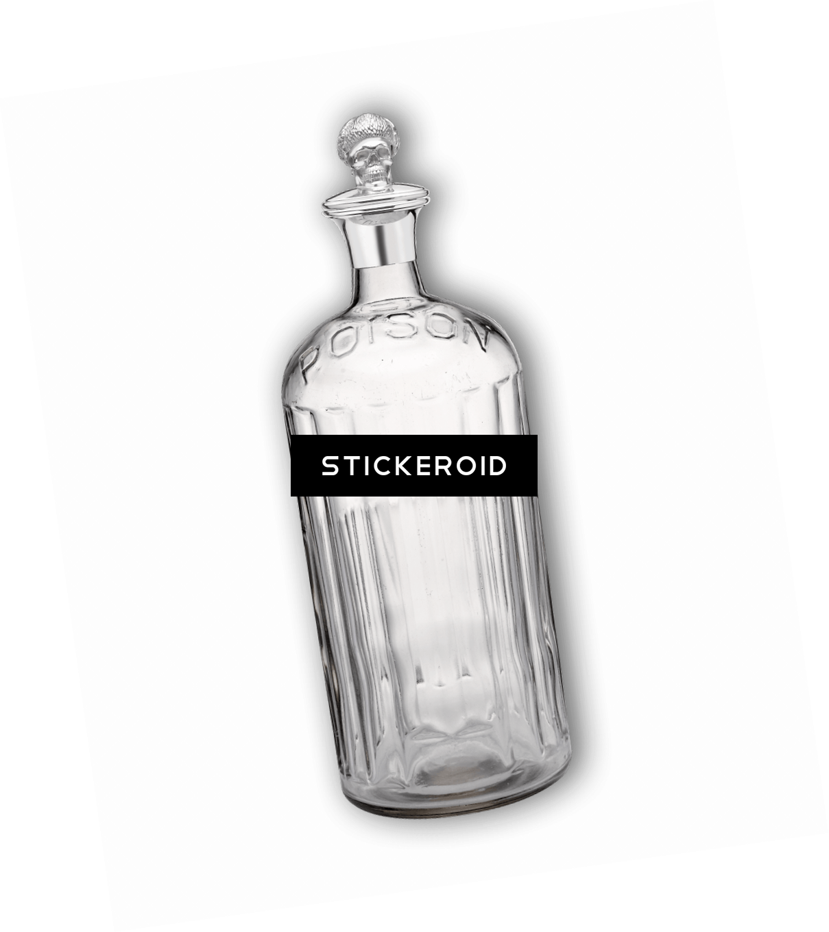 Vintage Poison Empty Bottle - Glass Bottle (1209x1359), Png Download