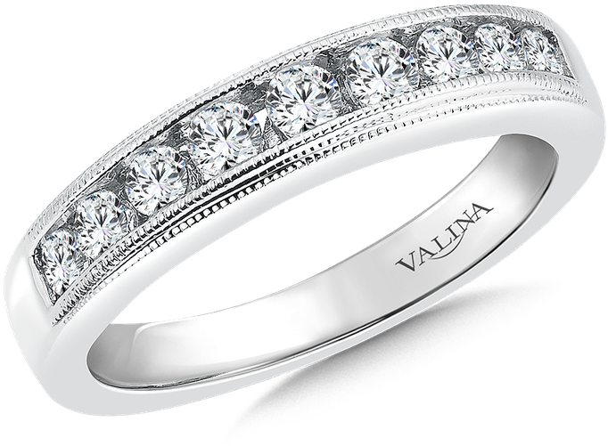 Valina Wedding Band Valina Wedding Band - Platinum (800x800), Png Download