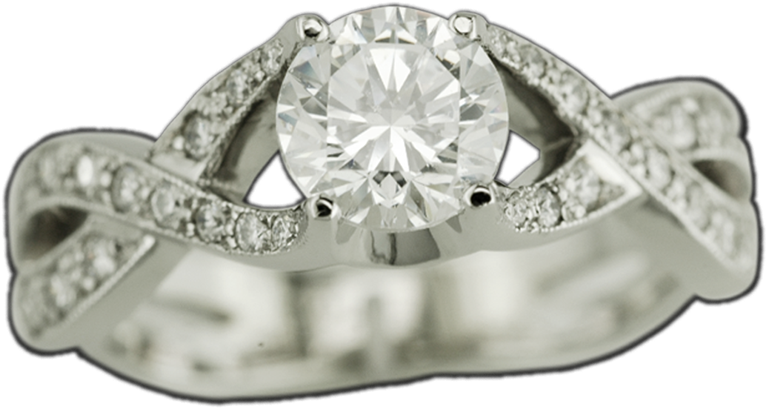 Faini Designs Jewelry Studio 100-21 - Engagement Ring (800x800), Png Download