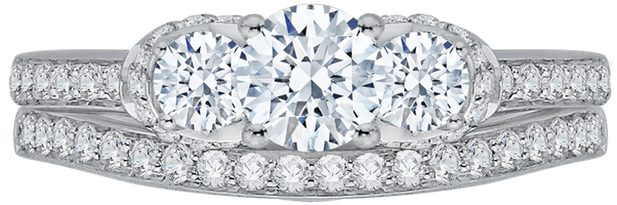 Promezza 14k White Gold Promezza Engagement Set - Tacori Ht254625rd8 Pave Diamond Engagement Ring In (800x800), Png Download