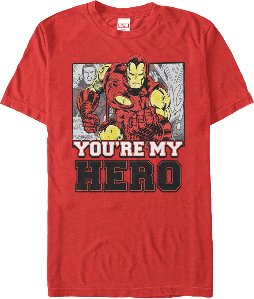 You're My Hero Iron Man T-shirt - Desktop Standee Iron Man (830x978), Png Download