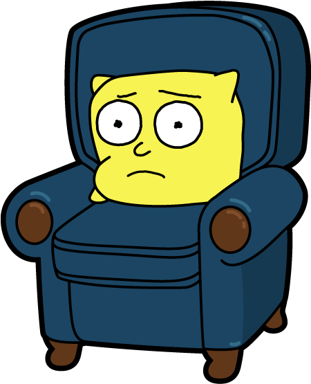 Stool Morty - Chair Morty (458x687), Png Download