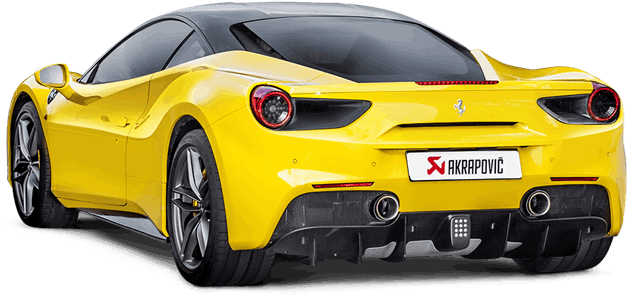 Akrapovic Ferrari 488 Gtb Titanium Exhaust System - Ferrari 488 Akrapovic Exhaust (850x567), Png Download