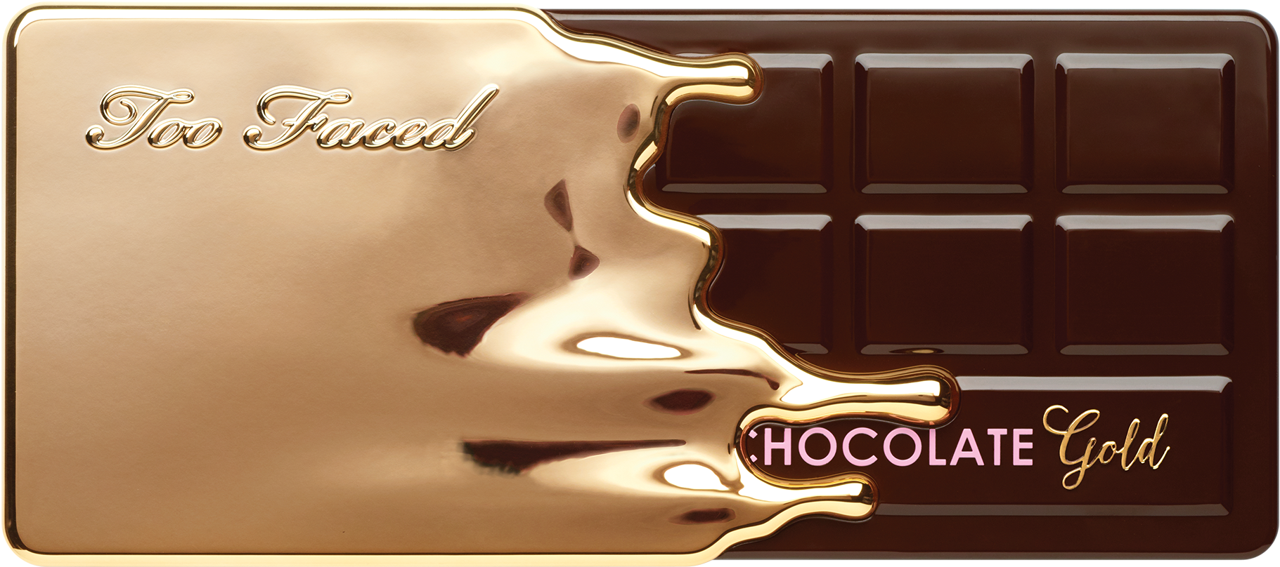 Chocolate Gold Eyeshadow Palette - Gold Chocolate Bar Palette (2000x808), Png Download