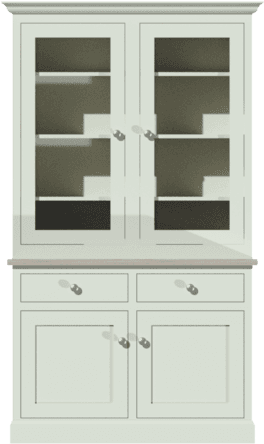 Sussex 3ft6 Glazed Dresser The Willow Tree Workshop - Chest Of Drawers (796x550), Png Download