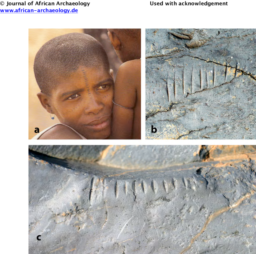 The Tattoo Marks On The Face Of This Khoe-‐san Woman (850x841), Png Download