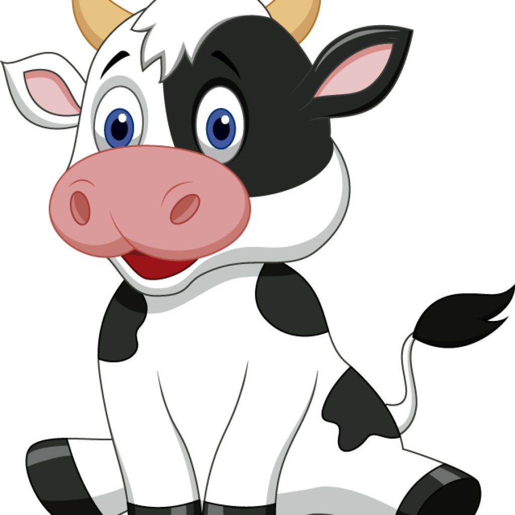 Funny Cow Clipart Animais Da Fazenda Obrzky Pinterest - Transparent Background Cow Clipart (1024x1024), Png Download