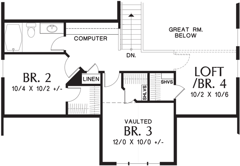 Image For Nehalem Craftsman Perfect For Newlyweds Or - Floor Plan (1065x900), Png Download