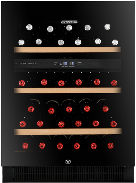 Vintec V40sg2ebk 40 Bottle Two Zone Wine Fridge (600x600), Png Download