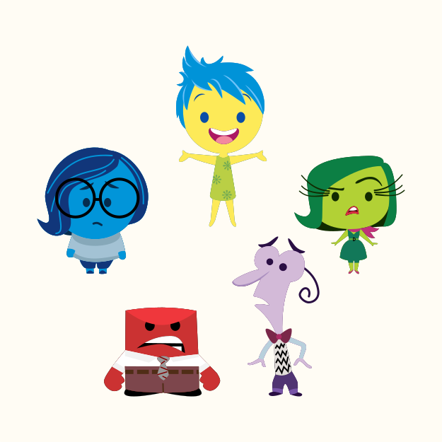 Disney's Inside Out Fan Art - Jerrod Maruyama Inside Out (625x625), Png Download