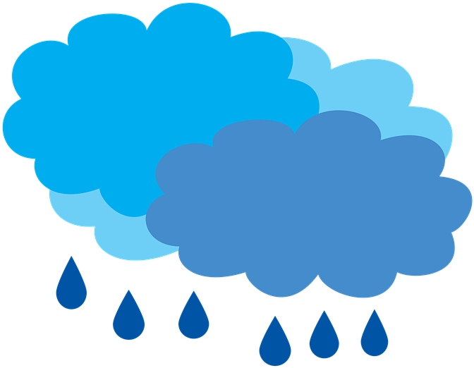 Cartoon Rain Cloud 9, Buy Clip Art - 구름 비 (960x679), Png Download