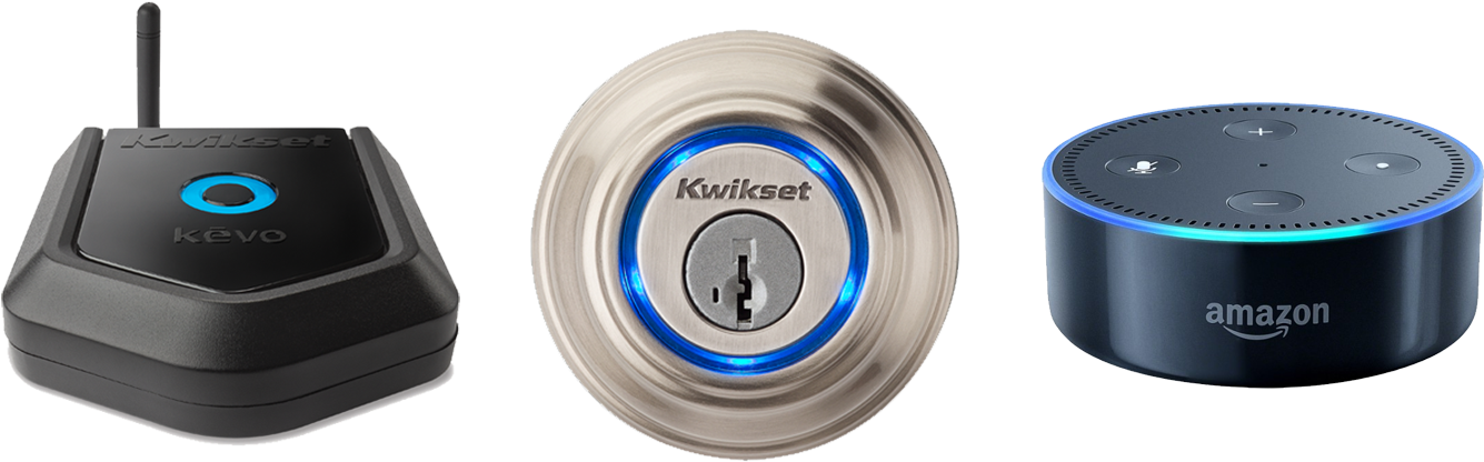 To Connect Your Kevo To Alexa You'll Need 3 Pieces - Kwikset Locks - Kevo Bluetooth Electronic Deadbolt (1400x628), Png Download