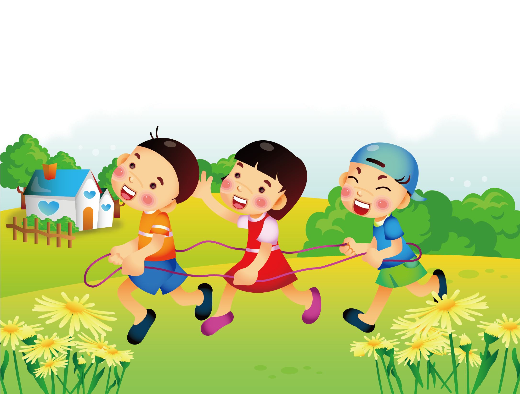 Child Cartoon Clip Art Jump Transprent Png - Skipping Rope (2171x1780), Png Download