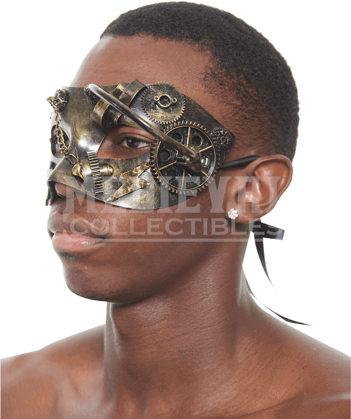 Gold Steampunk Masquerade Mask - Mask (850x850), Png Download