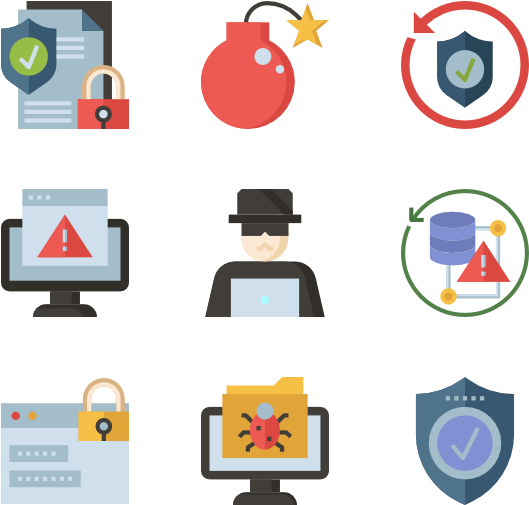 Cyber Security - Infection (600x564), Png Download