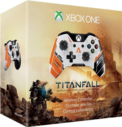 Fight In Style With The Xbox One Titanfall Limited - Titanfall Xbox One Limited Edition Console (568x567), Png Download