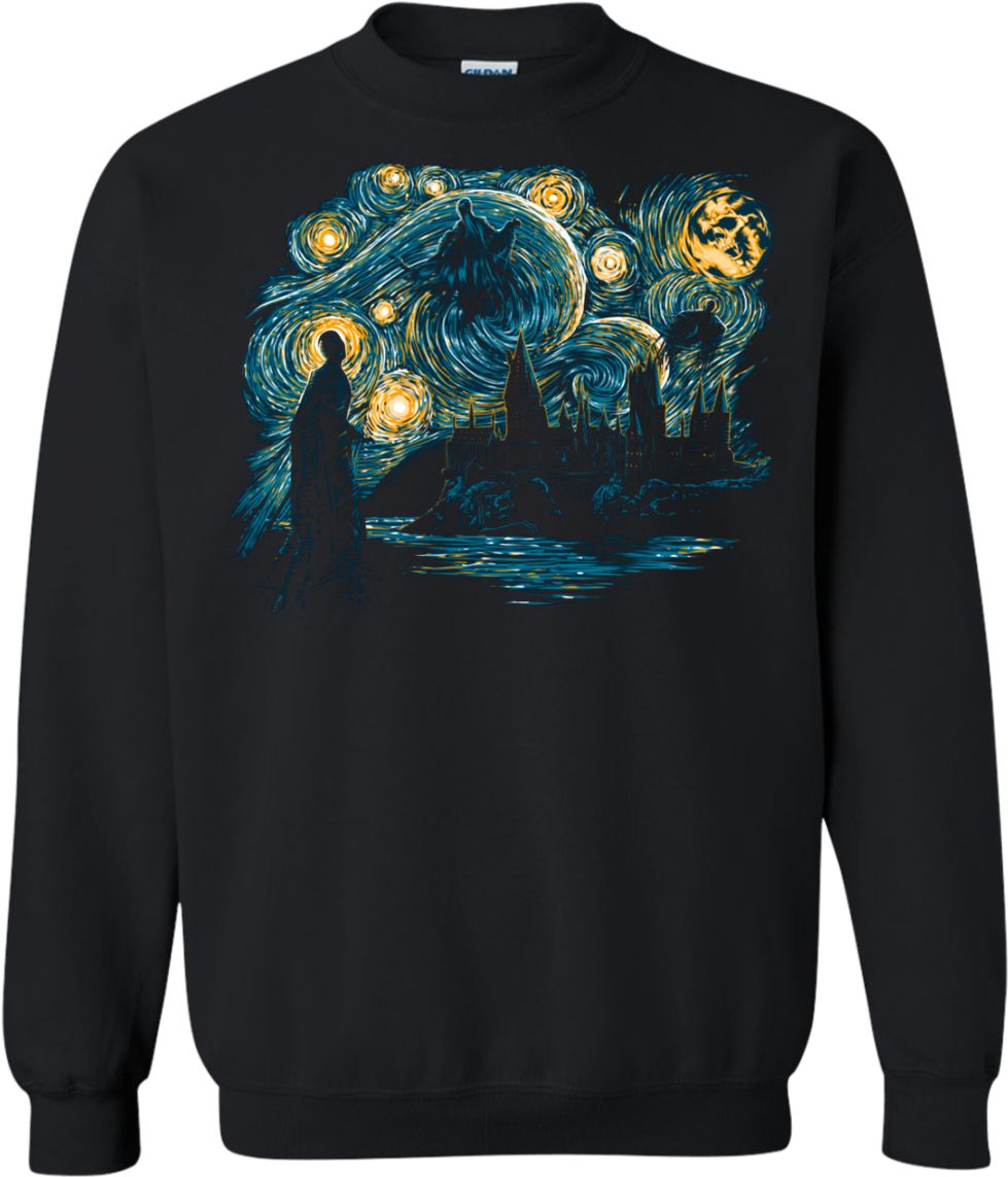 Starry Dementors Crewneck Sweatshirt - Sweater (1155x1155), Png Download