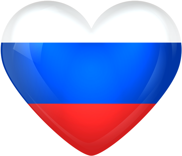 Russia Large Heart Flag - Russia Flag Love Heart (600x514), Png Download