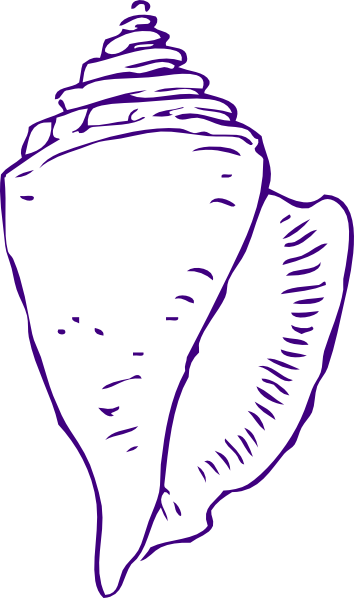 Svg Library Download Sea Shells Clipart - Navy Blue Seashell Clipart (354x598), Png Download