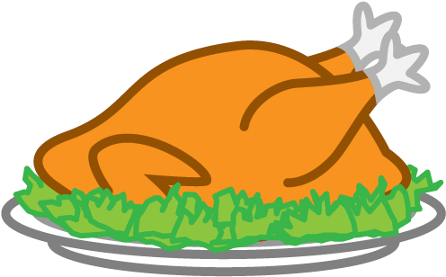 Clip Art Transparent Stock Collection Of Baked Chicken - Clip Art (500x392), Png Download