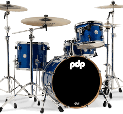 Pdp Concept Series 4-piece Maple Drum Set, Blue Sparkle - Pacific Pdp Concept Maple 3-piece Shell Pack W/ Chrome (400x400), Png Download