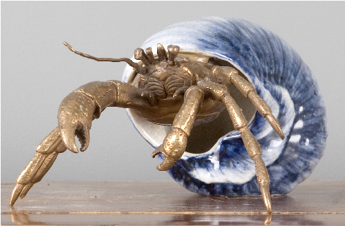 Porcelain Bronze Crab In Shell - Crab (500x500), Png Download