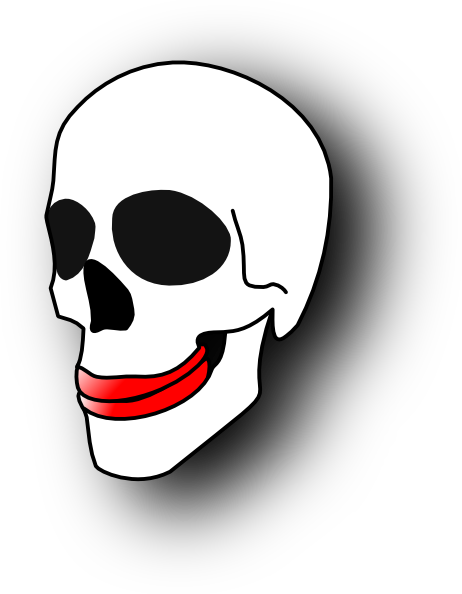 Original Png Clip Art File Skull With Lipstick Svg (462x594), Png Download