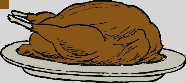 Cooked Turkey Clipart Black And White Cooked Turkey - Thanksgiving Day 2017 Usa (600x268), Png Download