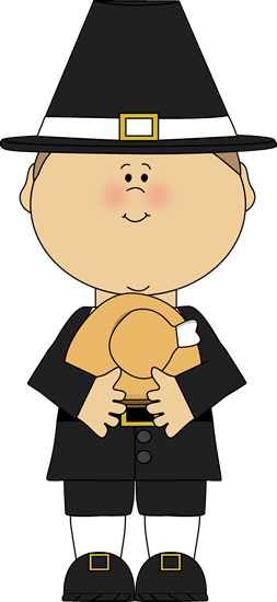 Pilgrim Boy Holding A Cooked Turkey - Pilgrim Clipart (253x550), Png Download