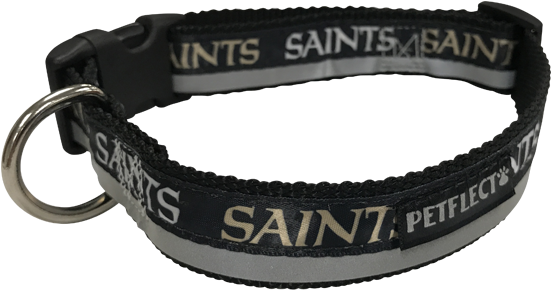 Petflect New Orleans Saints Dog Collar - Dog Collar (600x348), Png Download