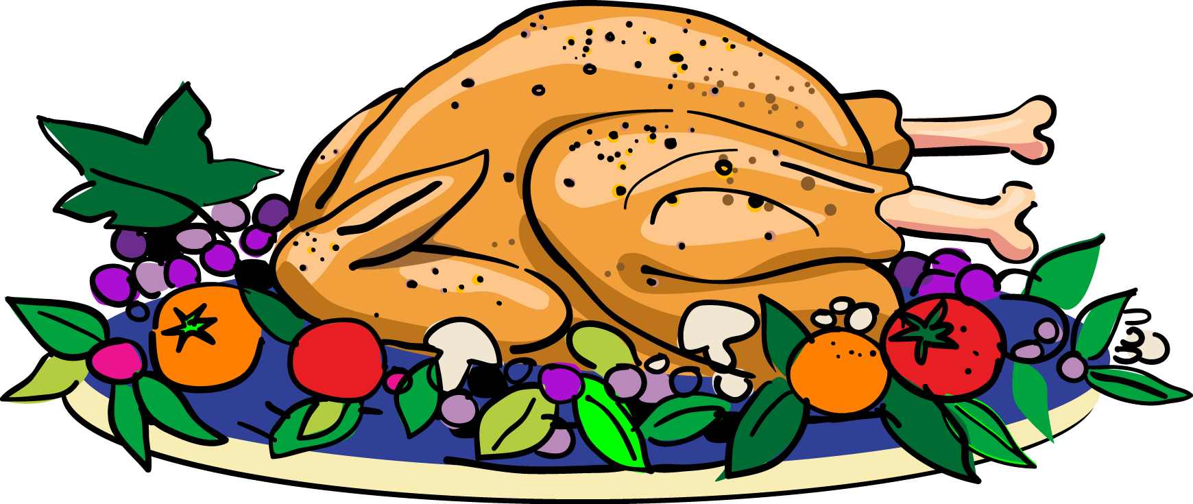 Cooked Turkey Clipart - Cooking (1740x735), Png Download