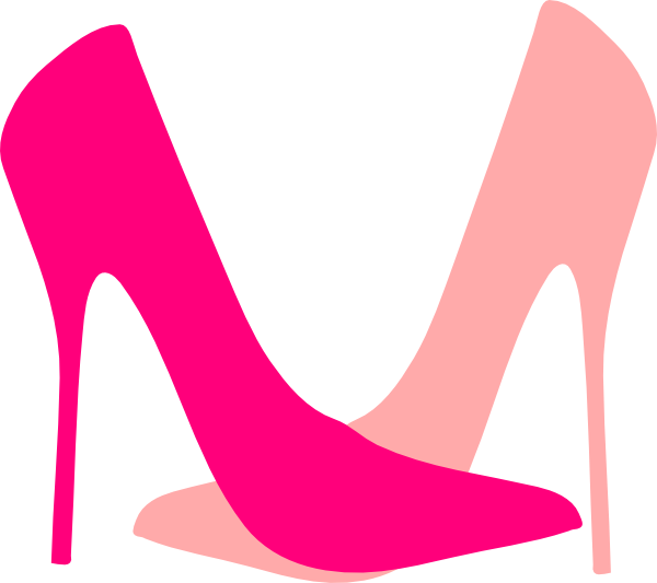 Lipstick Clipart High Heel - Pink High Heels Cartoon (600x533), Png Download