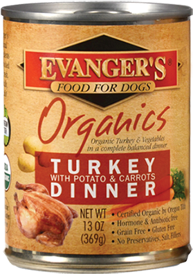 50113 - Evangers Organic Turkey Potato Carrot Canned Dog Food (500x500), Png Download