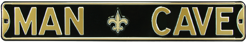 New Orleans Saints “man Cave” Authentic Street Sign - Man Cave New Orleans Saints Steel Sign Wall Sign 36 (500x500), Png Download