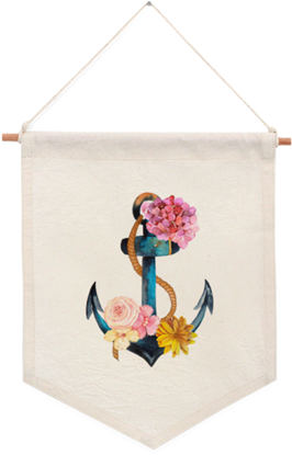 Sobre Flores, Aquarela, Floral, Mar, Amor, Flor, Oceano, - Ancora Com Flores Png (450x450), Png Download