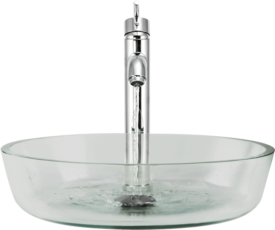 1000 - Polaris Sinks Clear Glass Vessel Bathroom Sink (1000x800), Png Download