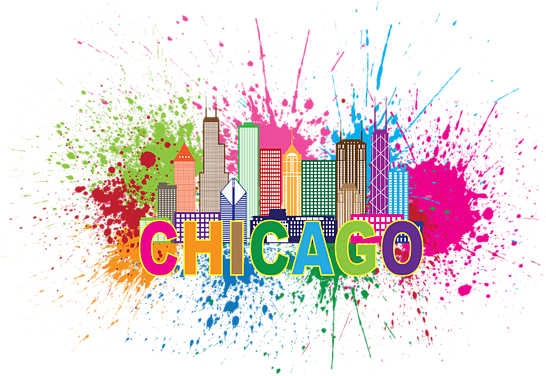Bleed Area May Not Be Visible - Clipart Of Chicago Skyline (600x413), Png Download