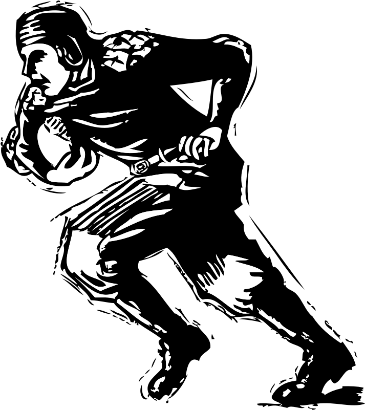 Old Time Football Player - Vintage Football Player Vector (800x800), Png Download