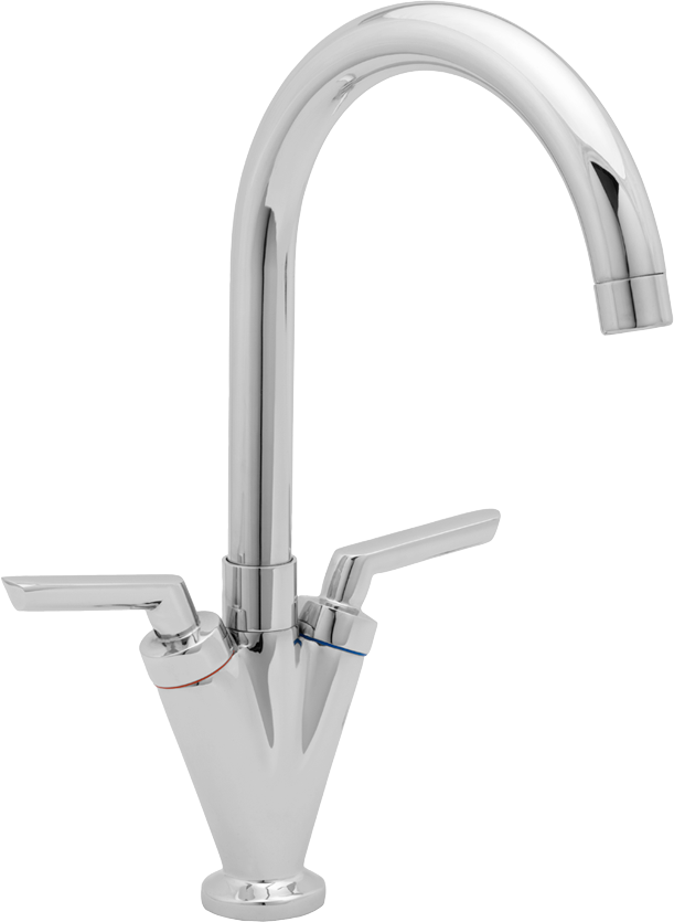 Lev104 - Deva Lever Mono Kitchen Sink Tap Mixer Lev104 (611x835), Png Download