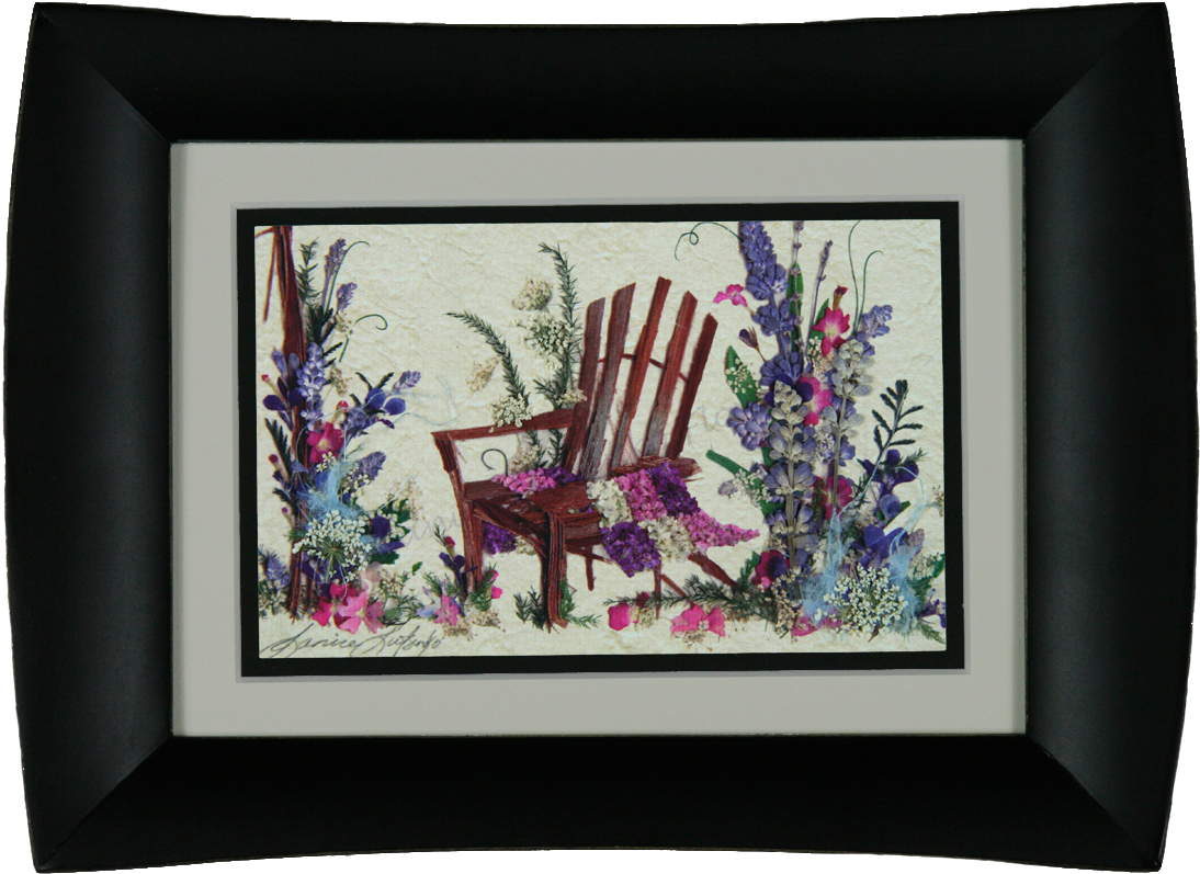 "giclee Cabin Chair Flower Overlay" $49 - Picture Frame (1134x1134), Png Download
