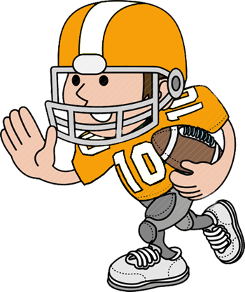 Football Player Tackling Clipart - Clip Art Football Player (350x416), Png Download