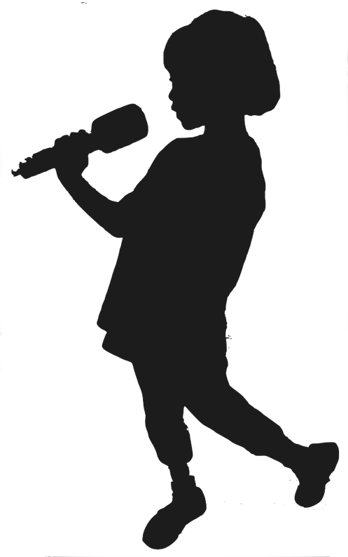Girl Guitar Player Silhouette (496x800), Png Download