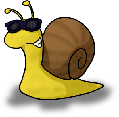 Snail With Glasses - Cartoon Snail With Glasses (414x409), Png Download