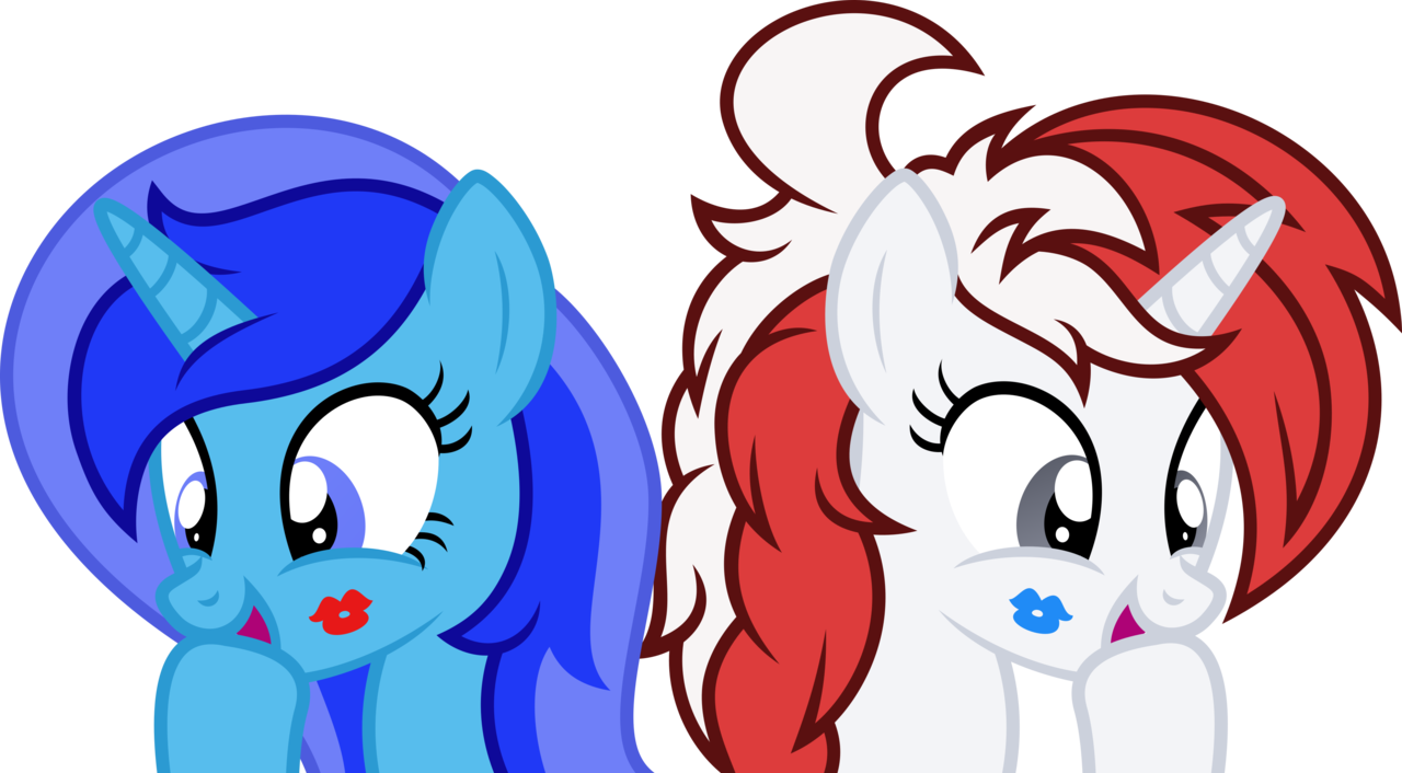 Fuzzybrushy, Couple, Female, Kiss Mark, Lesbian, Lipstick, - Nyse:oc (1280x706), Png Download