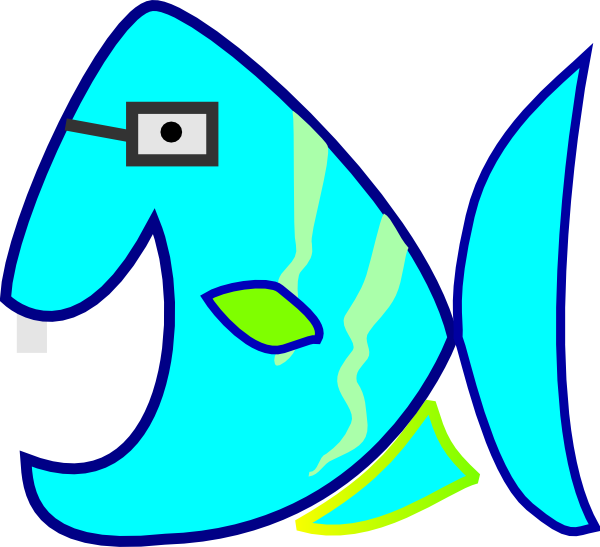 Fish With Glasses Svg Clip Arts 600 X 547 Px (600x547), Png Download