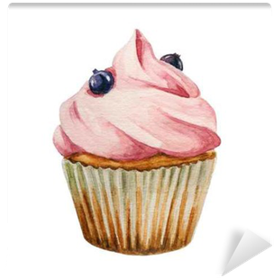 Water Color Cupcake Png (400x400), Png Download
