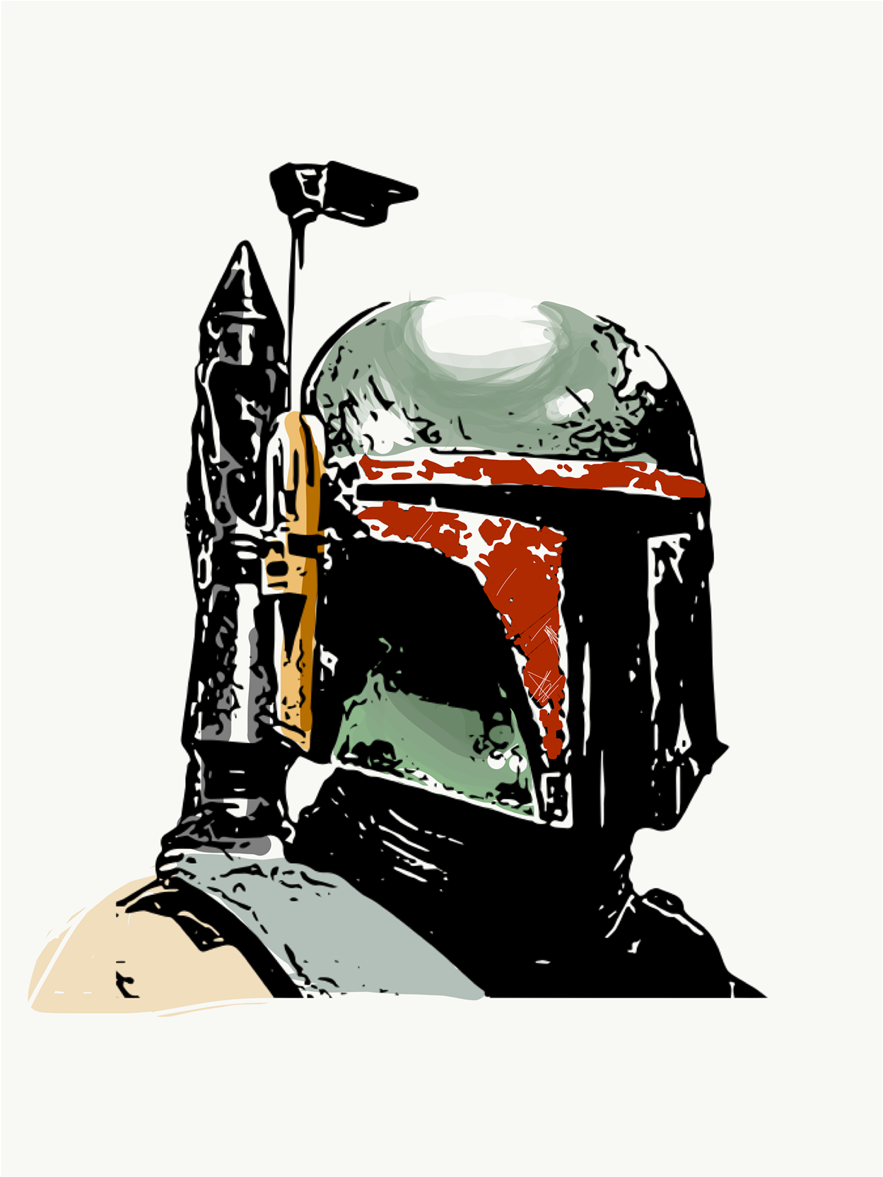 Thank You - Boba Fett (1400x1868), Png Download