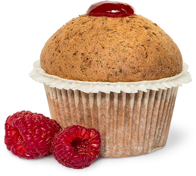 Whole Muffin Stuffed Raspberry - Raspberry Muffin Png (800x600), Png Download