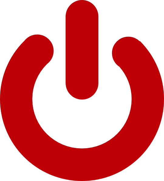 How To Set Use Red Power Icon Clipart (540x596), Png Download