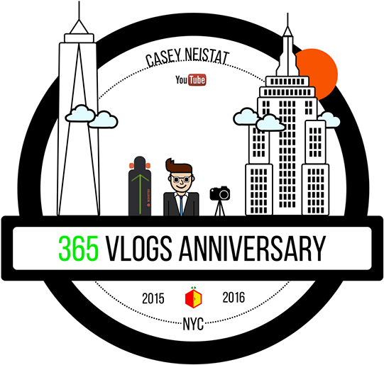 365 Vlogs Anniversary, Casey Neistat - Jurassic Park (600x600), Png Download